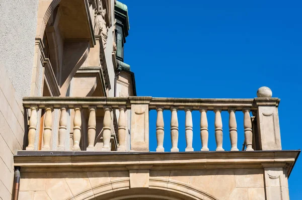 Poznan Poland Apr 2017 Balcony Adam Mickiewicz University Building — стокове фото