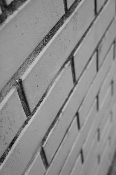 Vertical Shot Brick Wall Grayscale — Stock Photo, Image