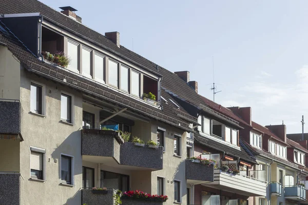Вертикальний Знімок Сучасних Будинків Вогнгебауде Фіндорф Бремен Німеччина — стокове фото