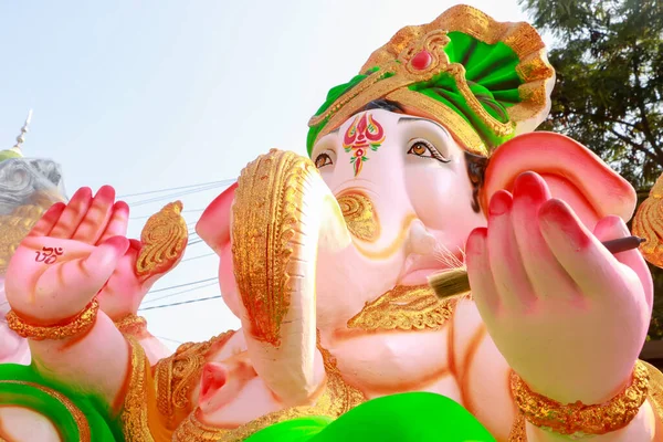 Zbliżenie Ujęcie Ganesh Chaturthi — Zdjęcie stockowe