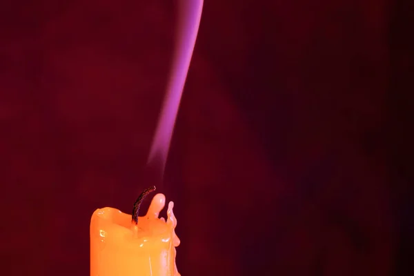 Selective Focus Shot Burning Candle — Stock Photo, Image