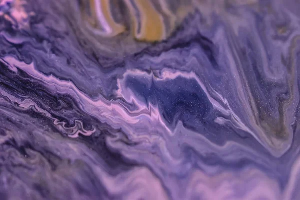 Detailní Záběr Fialových Abstraktních Olejomalovaných Vln Ideální Pro Tapety — Stock fotografie