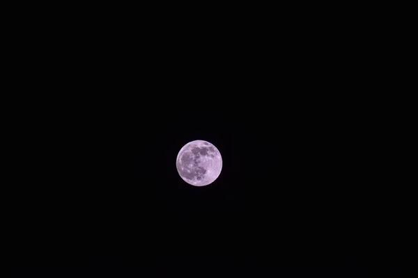 Pełnia Księżyca Czarnym Backgr — Zdjęcie stockowe
