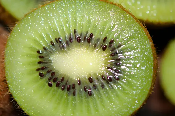 Gros Plan Kiwi Juteux Coupé — Photo