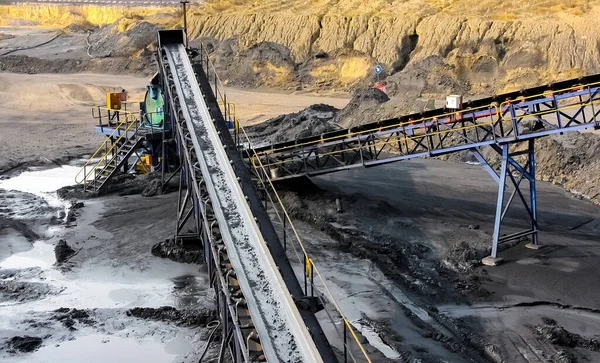 Equipo Minería Carbón Sitio Sudáfrica —  Fotos de Stock