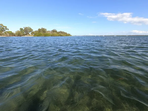 Closeup Scenic Lake Wavy Water Surface — Stock Photo, Image