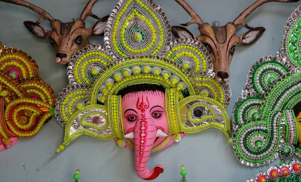 Zbliżenie Ujęcie Ganesh Chaturthi — Zdjęcie stockowe