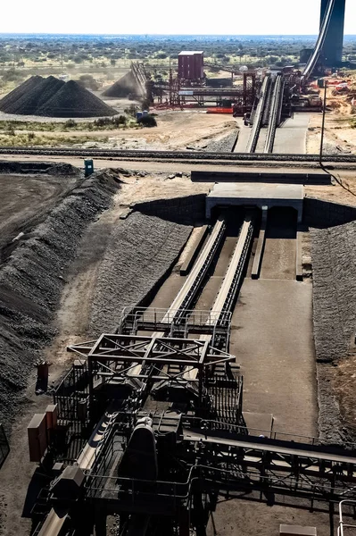 Plan Vertical Machinerie Minière Manganèse Dans Site Afrique Sud — Photo