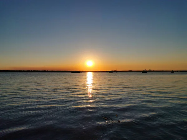 Vakker Solnedgang Havet – stockfoto