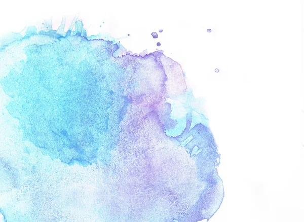 Абстрактный Сине Фиолетовый Акварельный Всплеск Белом Фоне — стоковое фото