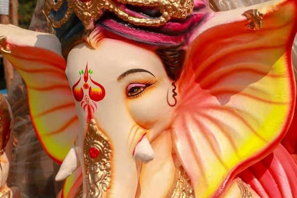 Zbliżenie Ujęcie Ganesh Chaturthi — Zdjęcie stockowe