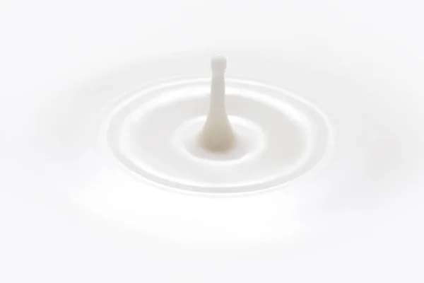 Ένα Κοντινό Πλάνο Λίγο Γάλα Κυματίζει Ένα Ποτήρι — Φωτογραφία Αρχείου