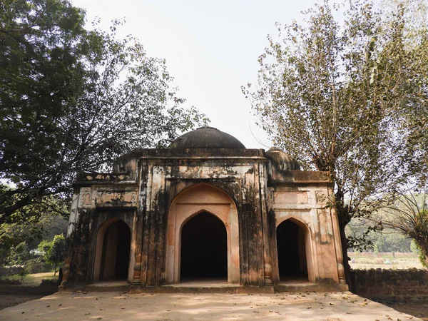 Όμορφη Αρχιτεκτονική Του Τζαμιού Που Βρίσκεται Στον Κήπο Lodhi Του — Φωτογραφία Αρχείου
