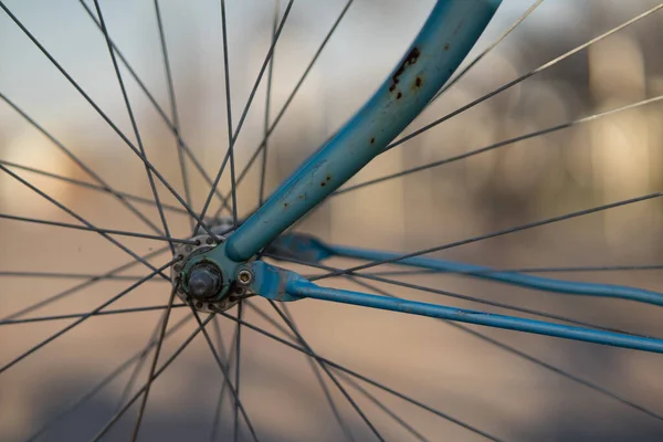 Selektiv Fokusbild Hjulet Vintage Cykel — Stockfoto