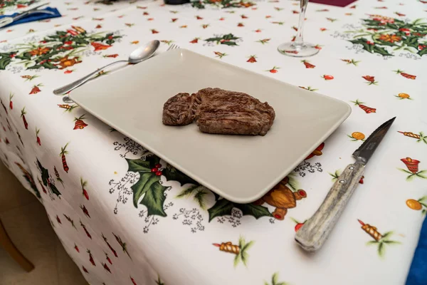 Delicioso Trozo Filete Plato Cena — Foto de Stock