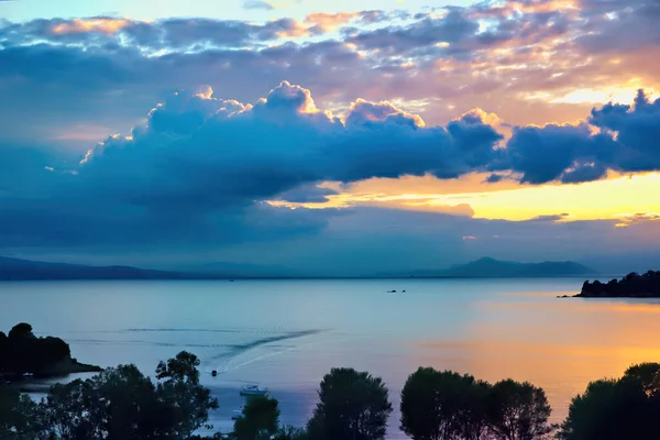 Beautiful Sunset Island Skiathos Greece — Stock Photo, Image