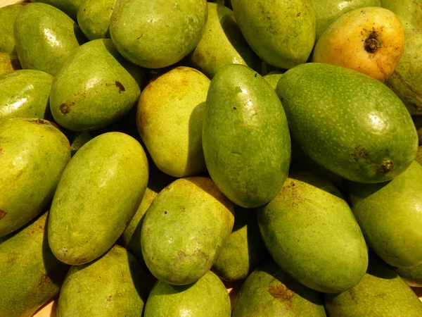 Primer Plano Montón Mangos Verdes — Foto de Stock