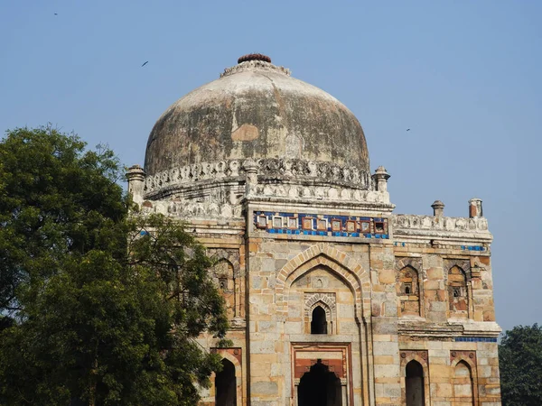 Plan Fascinant Architecture Moghole Antique Dans Les Jardins Lodi Delhi — Photo