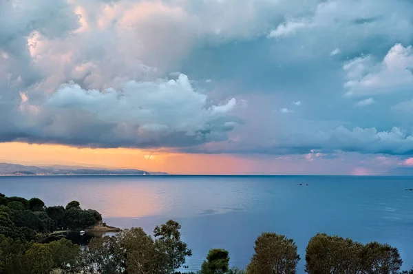 Beautiful Shot Storm Tornado Island Skiathos Greece — Stock Photo, Image