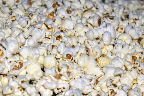 Eine Nahaufnahme Von Köstlich Aussehenden Gekochten Natürlichen Aromatisierten Salzigen Popcorn — Stockfoto