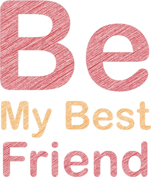 Illustration Text Best Friend Design Isolated White Background — стоковое фото