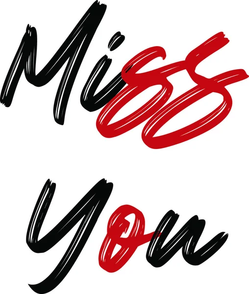Una Ilustración Del Texto Miss You Para Diseño Aislado Sobre — Foto de Stock