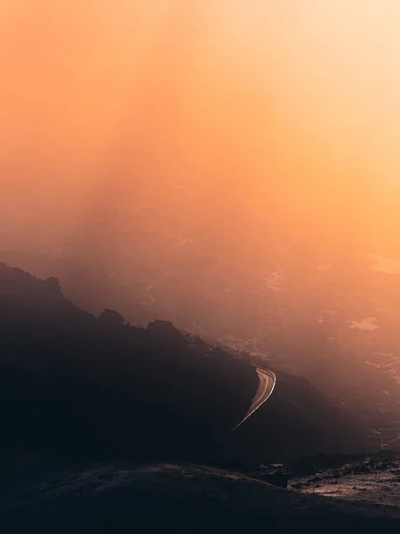 テネリフェ島の火山シナリオでの初期の太陽 — ストック写真