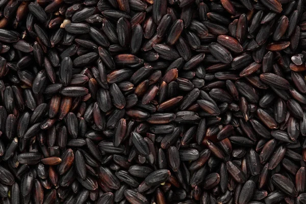 Top View Heap Black Rice — Stock Photo, Image