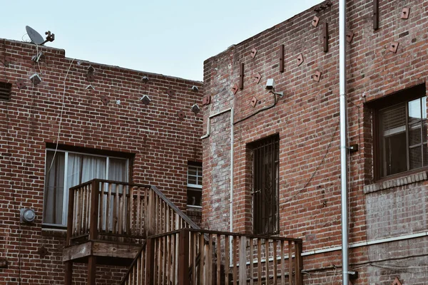 Two Brick Buildings Fire Escape — Stock Photo, Image