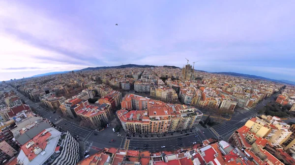 Una Vista Aérea Aviones Tripulados Edificios Ciudad España Europa —  Fotos de Stock