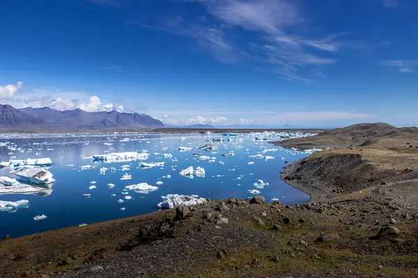 Una Hermosa Foto Playa Congelada Diamond Islandia —  Fotos de Stock