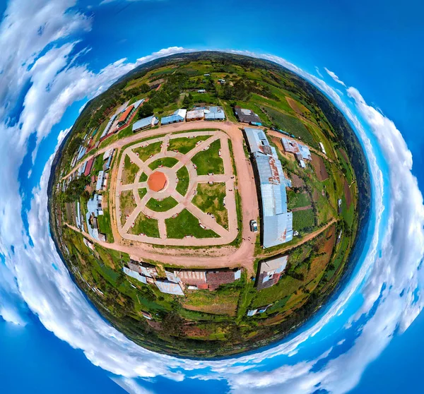 Eine 360 Grad Panoramaaufnahme Der Erde Aus Der Luft Die — Stockfoto