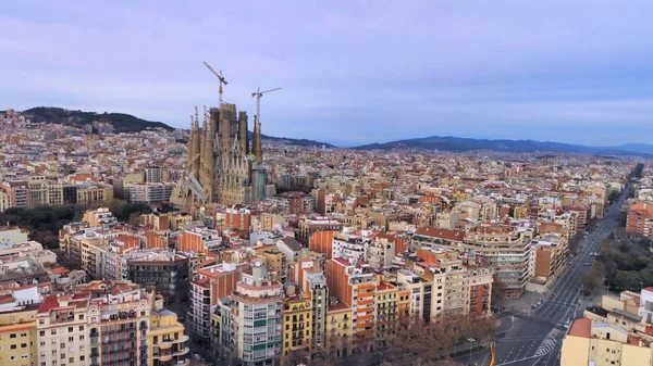 Una Vista Aerea Drone Edifici Città Spagna Europa — Foto Stock