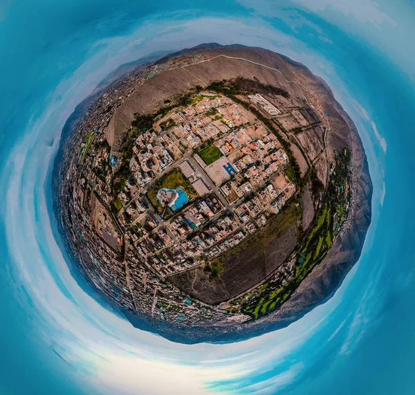 Aerial 360 Degrees Panorama Shot Earth Captured Daytime — Stock Photo, Image