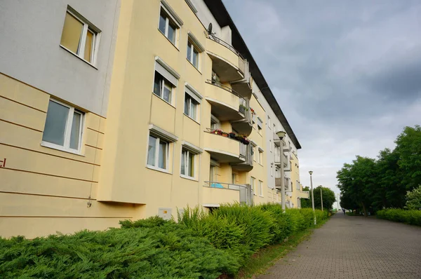 Poznan Polonia Junio 2017 Edificio Apartamentos Con Balcones Distrito Stare —  Fotos de Stock