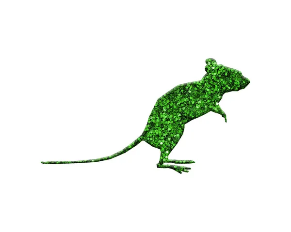 Een Weergave Van Een Groene Muis Geïsoleerd Witte Achtergrond — Stockfoto
