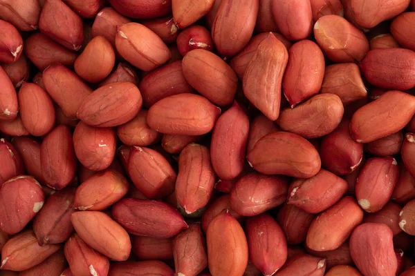 Uma Vista Superior Monte Amendoins Vermelhos — Fotografia de Stock