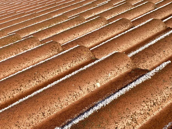 Primer Plano Concepto Para Icono Azotea Con Tejas Grises — Foto de Stock