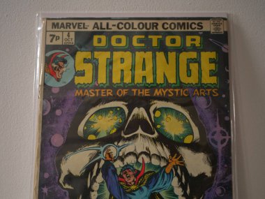 HUDDERSFIELD, UNITED KINGDOM - Dec 30, 2020: Comic book Marvel Doctor Strange medium shot clipart