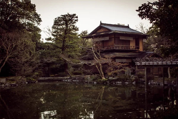 Budova Rybníka Kjótu Japonsko — Stock fotografie