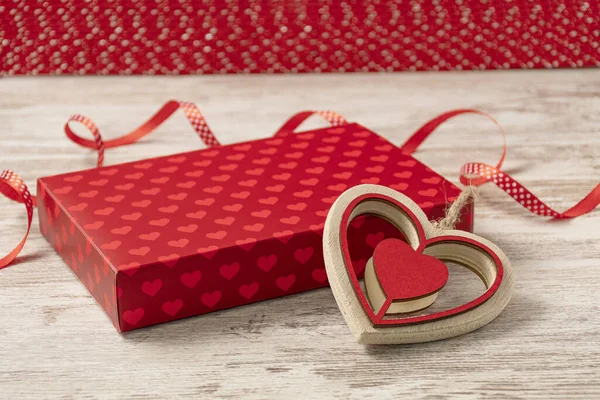 Крупный План Романтического Подарка День Святого Валентина — стоковое фото