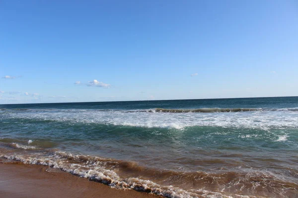 Sandy Calblanque Beach Background Blue Sky — Stock Photo, Image