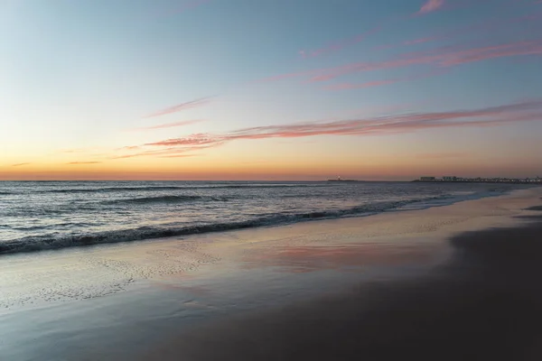 Захопливий Вигляд Пляжу Кадісі Заході Сонця — стокове фото