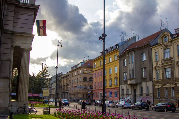 Zagreb Chorvatsko Dubna 2012 Ulice Mihanoviceva Centru Záhřebu Chorvatsko Evropa — Stock fotografie