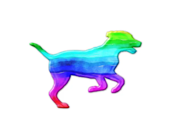 Una Ilustración Colorida Perro Cachorro Sobre Fondo Blanco —  Fotos de Stock