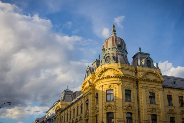 Zagreb Kroatien Apr 2012 Detalj Byggnad Centrum Zagreb Kroatien — Stockfoto