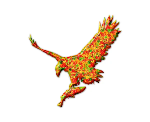 Uma Ilustração Colorida Uma Águia Careca Sobre Fundo Branco — Fotografia de Stock