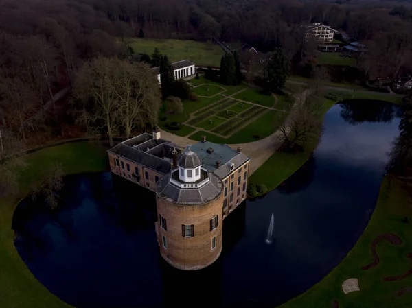 Vista Aérea Pitoresca Castelo Rosendael Visto Cima Com Jardim Design — Fotografia de Stock