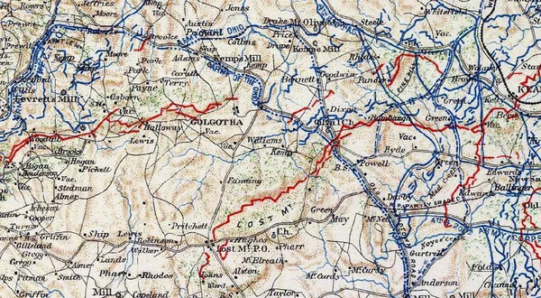 Karten Von Shermans Feldzügen Gegen Atlanta Georgia 1864 Aus Atlas — Stockfoto