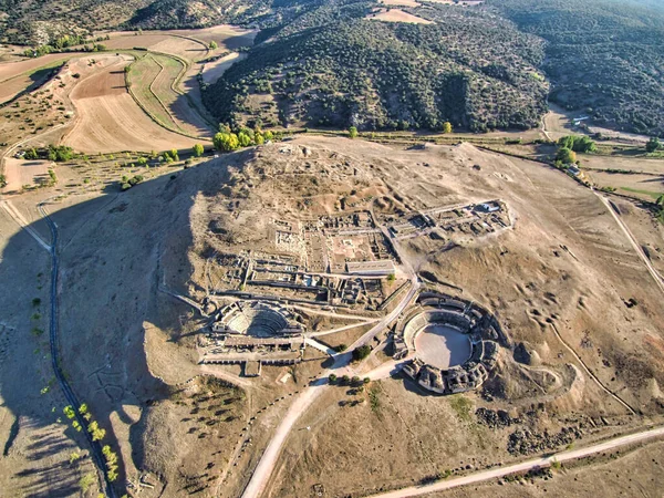 Widok Lotu Ptaka Rzymskich Ruin Cuenca Hiszpania — Zdjęcie stockowe